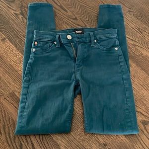 Hudson Deep Sea Green Blue Jeans Skinny Size 25